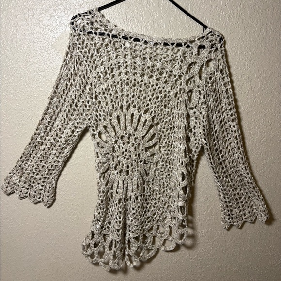 Tempo Paris Textured Knit Top in Cream - Picture 3 of 6